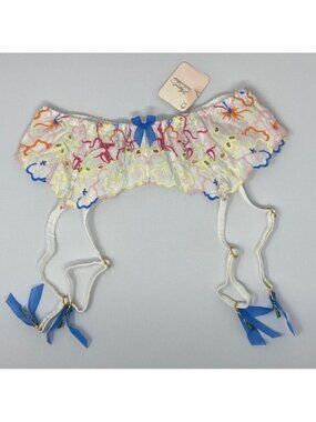 Agent Provocateur Dylan White Multi Suspender AP4 Large NWT